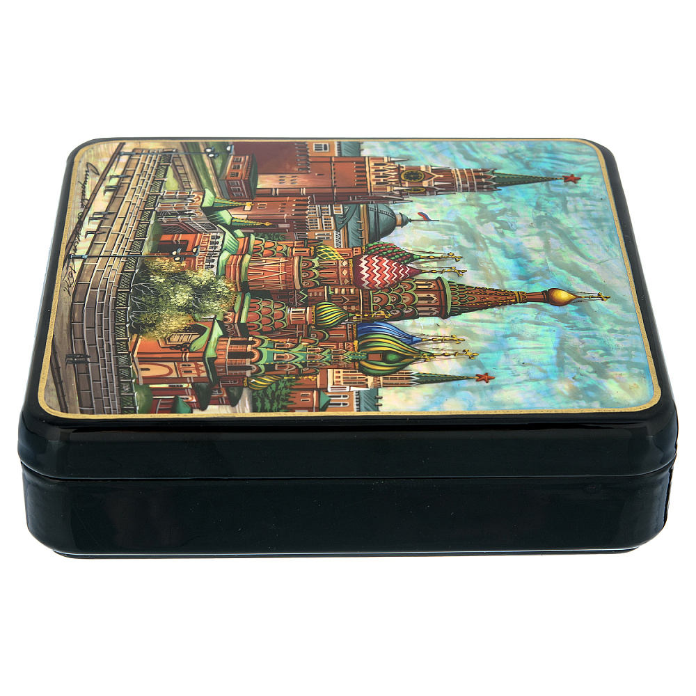 Шкатулка с художественной росписью «Храм Василия Блаженного» - интернет магазин Русь Велика я фото 2