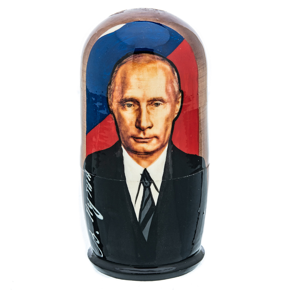 Матрешка «Вожди и политики. В.В.Путин» 5 мест - интернет магазин Русь Велика я фото 1