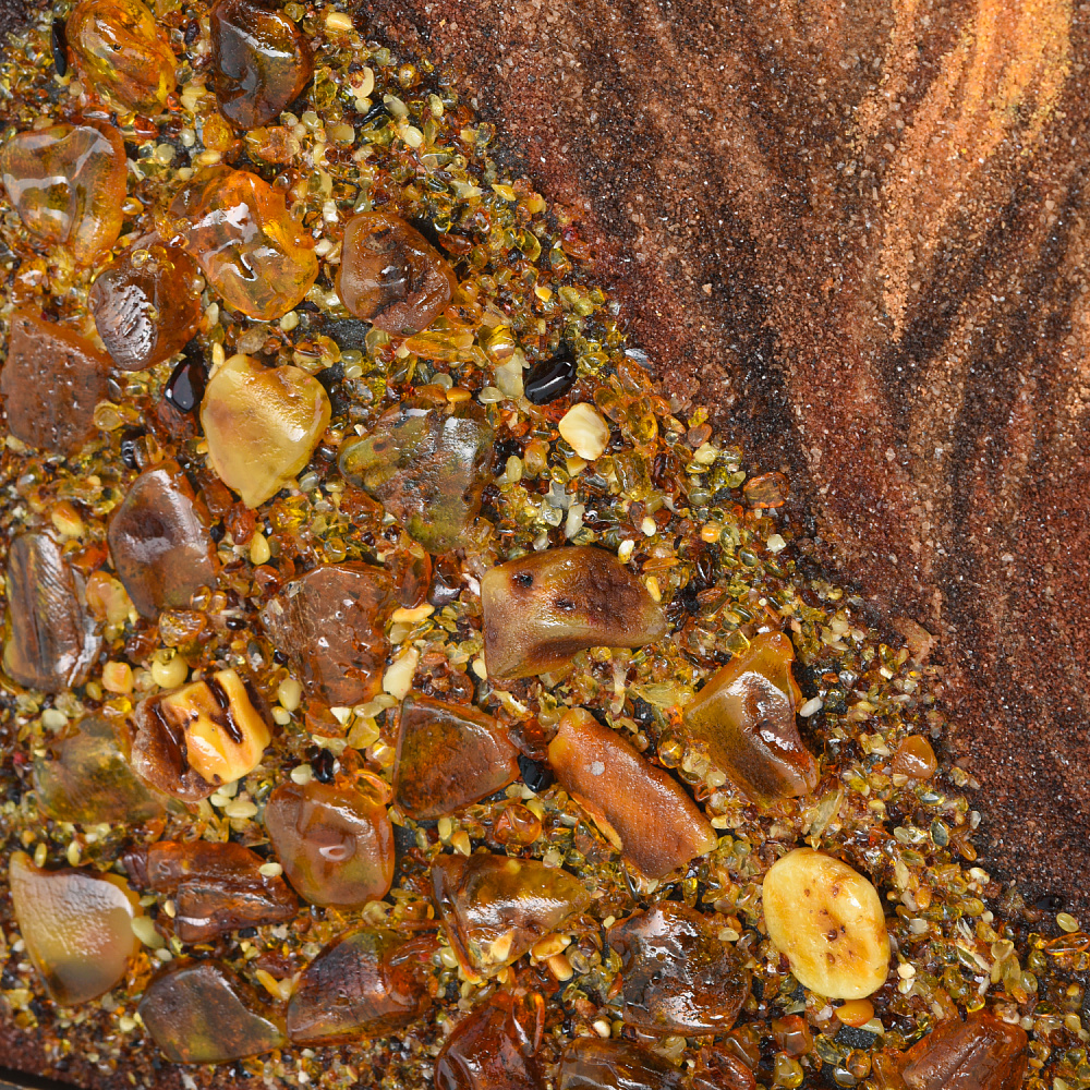 Картина янтарная «Лев» 60х40 см - интернет магазин Русь Велика я фото 2