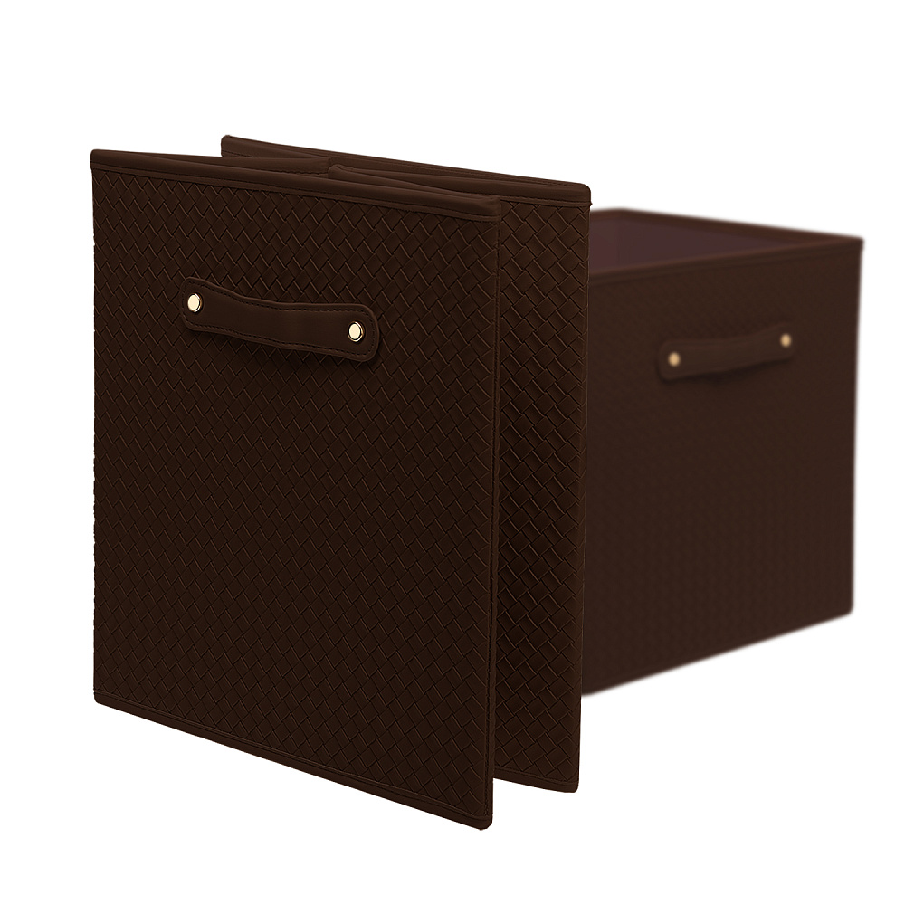 Органайзер из кожи для хранения вещей коричневый 31х31х31 см. - интернет магазин Русь Велика я фото 2