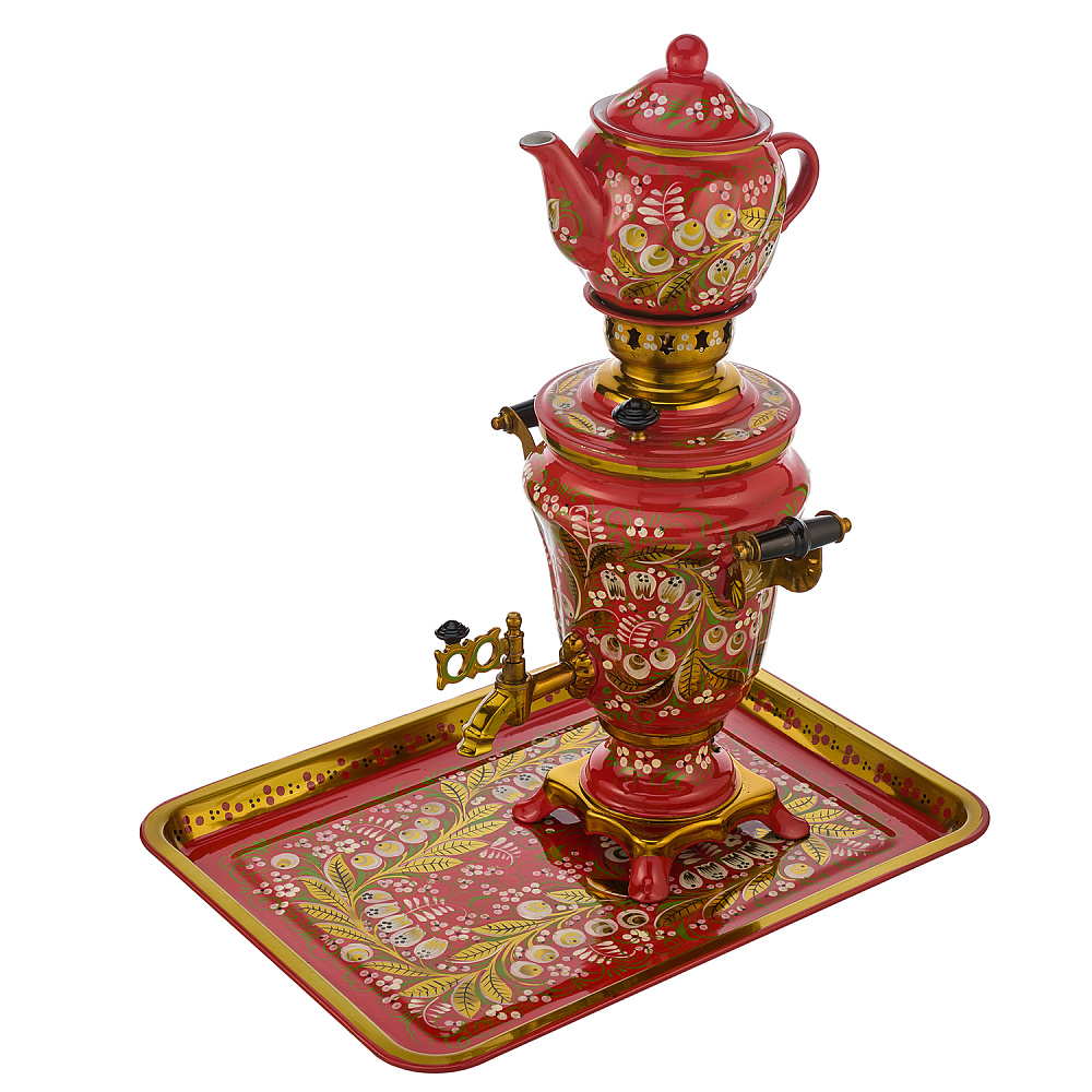 Самовар электрический 1,5 л «Ландыш». Хохлома - интернет магазин Русь Велика я фото 1