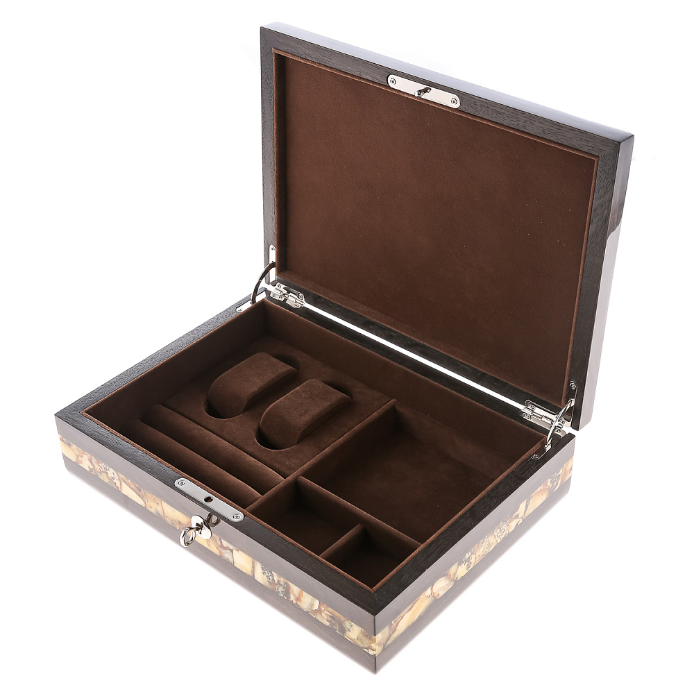 Шкатулка из мореного дуба и янтаря «Александр» - интернет магазин Русь Велика я фото 1