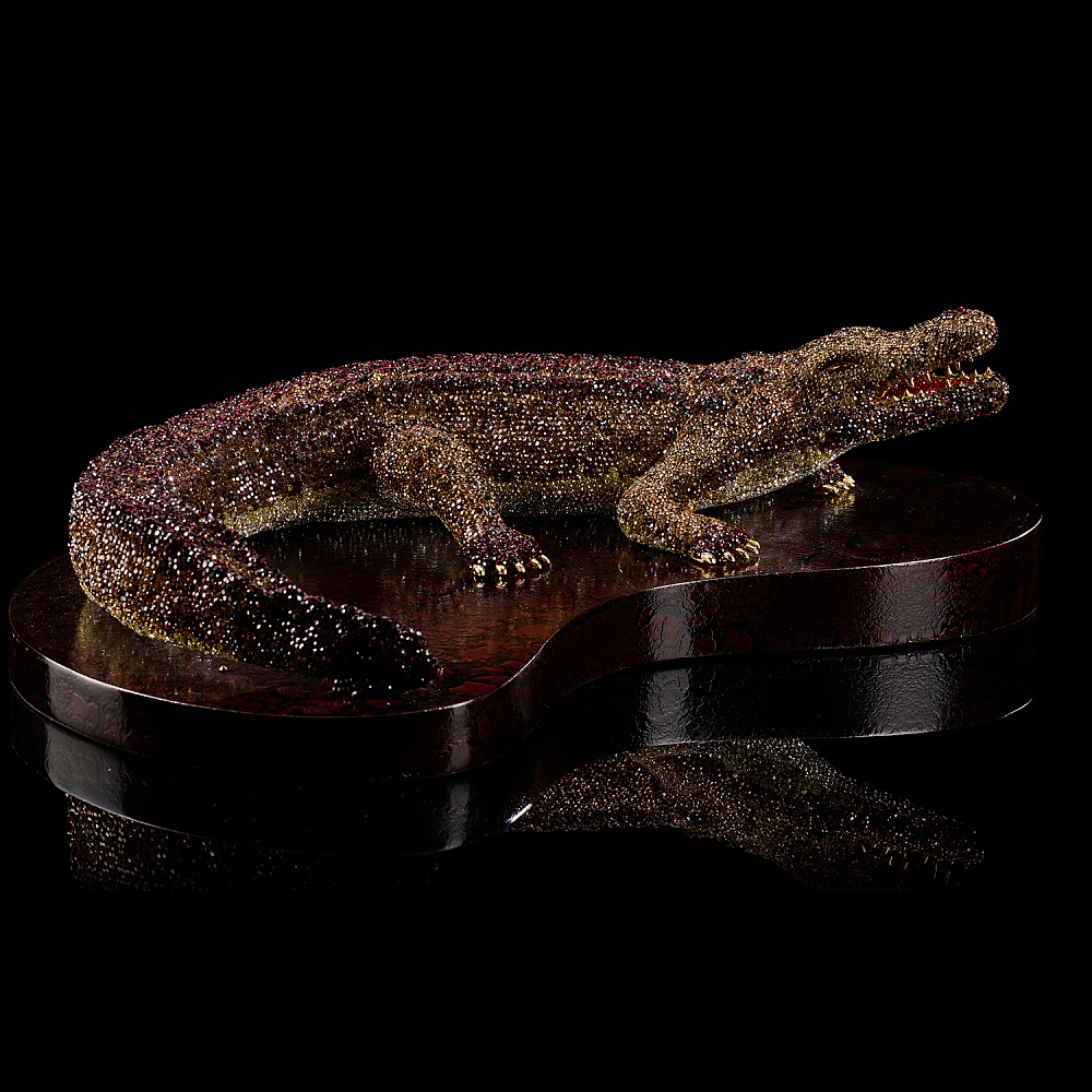 Скульптура с хрустальными стразами «Крокодил» - интернет магазин Русь Велика я фото 4