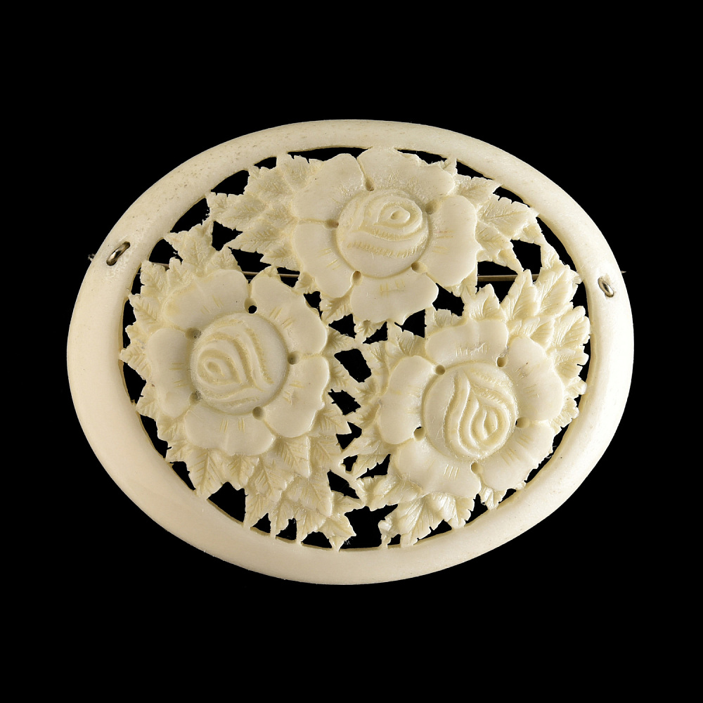 Брошь из бивня мамонта «Роза» - интернет магазин Русь Велика я 