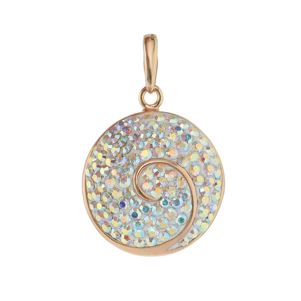 0061132-3,99 Подвеска 823715 вст. сваровски, позолота (Ag 925) - интернет магазин Русь Велика я 