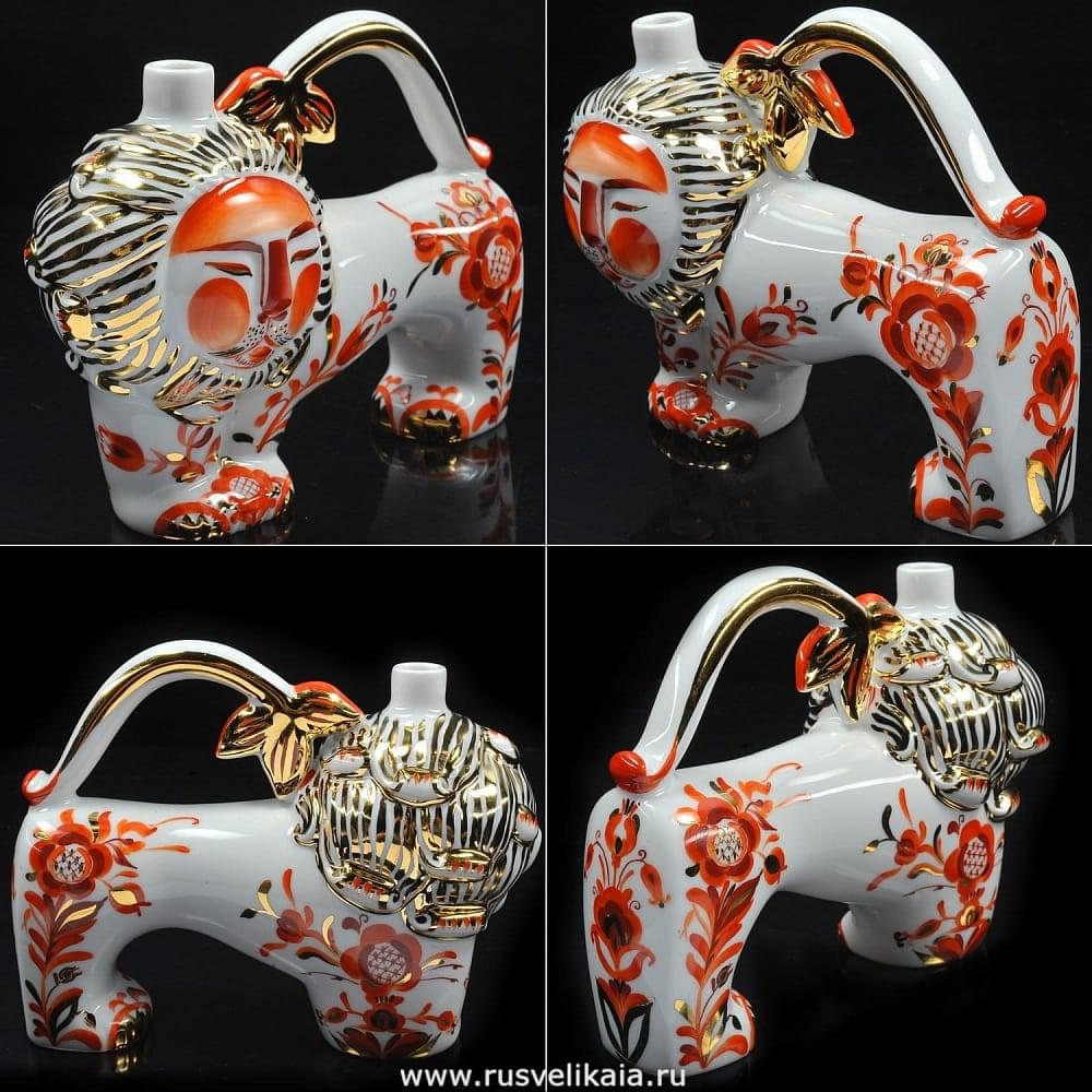 Графин «Лев. Красный». ИФЗ - интернет магазин Русь Велика я фото 1