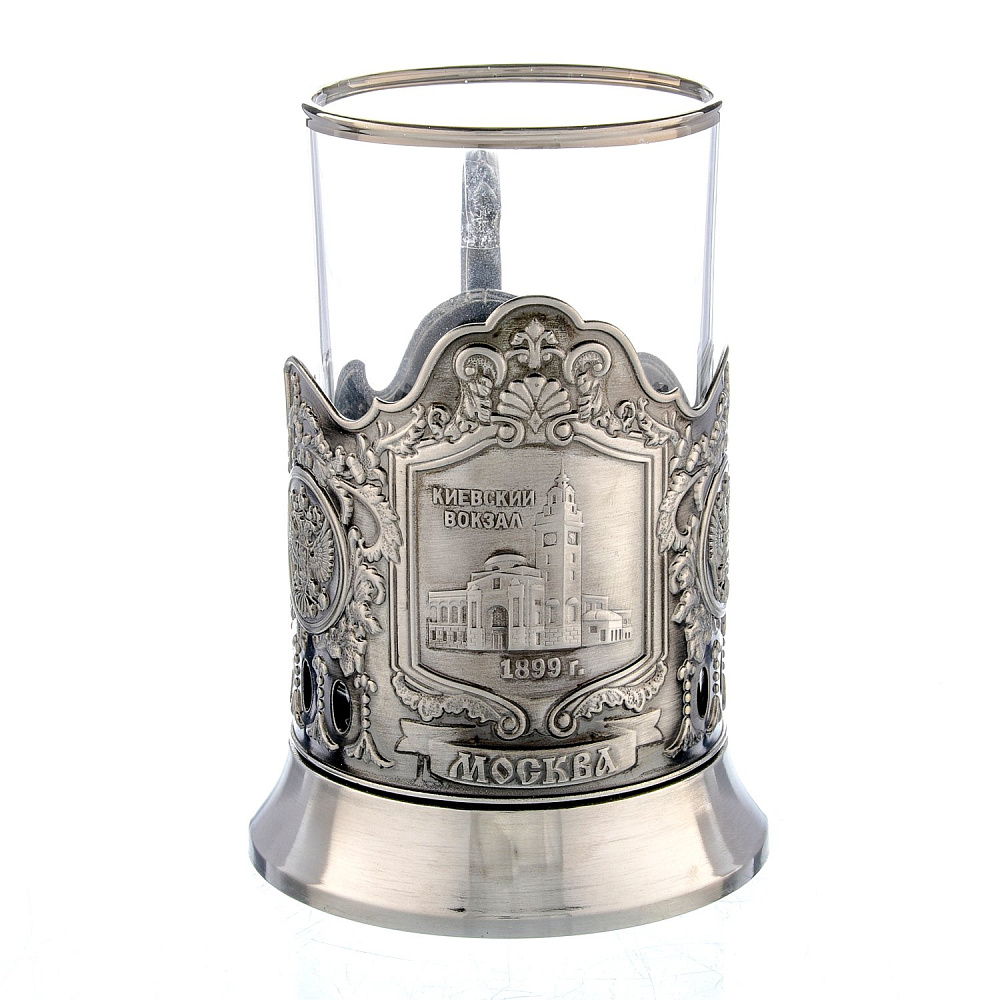 Подстаканник никелированный «Киевский вокзал» - интернет магазин Русь Велика я 