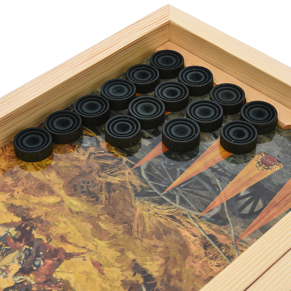 Шахматы-нарды-шашки деревянные «Бородино» 50х25 см - интернет магазин Русь Велика я фото 11