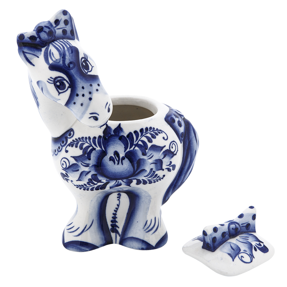 Статуэтка «Лошадь-красотка». Гжель - интернет магазин Русь Велика я фото 4