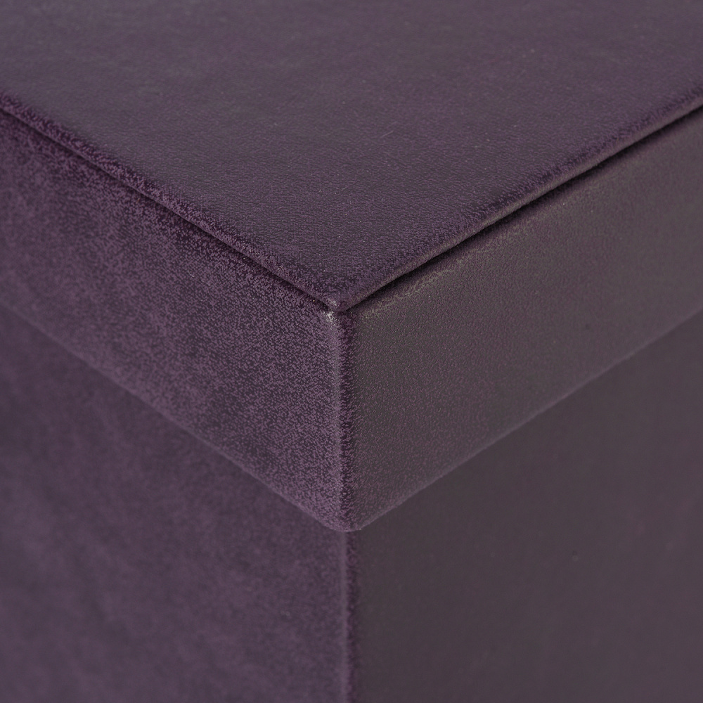 Подарочная упаковка из экокожи фиолетовая 16х16х16 см - интернет магазин Русь Велика я фото 2