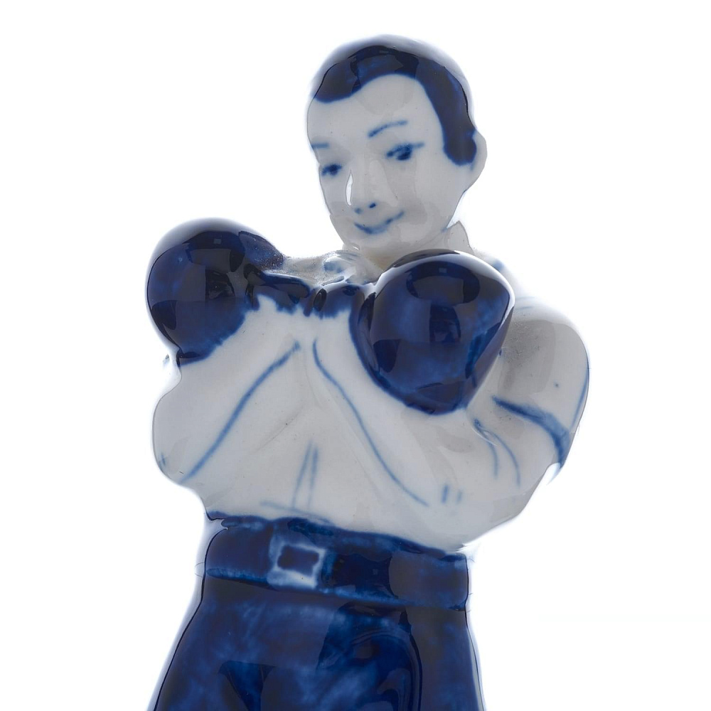 Статуэтка «Гиревик». Гжель - интернет магазин Русь Велика я фото 3