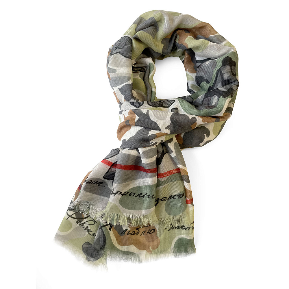 Шарф шерстяной «Донбасс. Великий Блокпост» 90х180 см - интернет магазин Русь Велика я фото 3