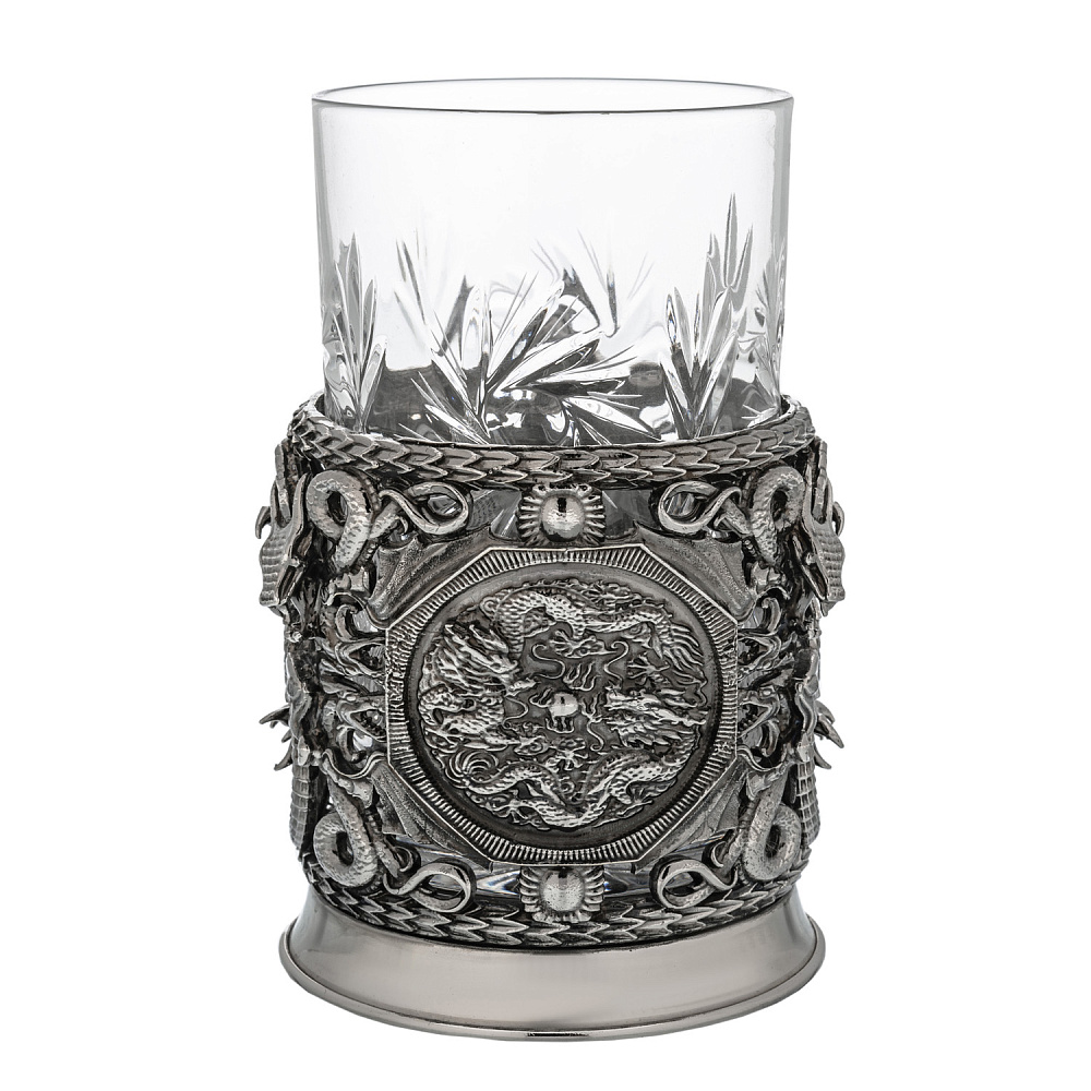 Подстаканник никелированный «Дракон» - интернет магазин Русь Велика я 