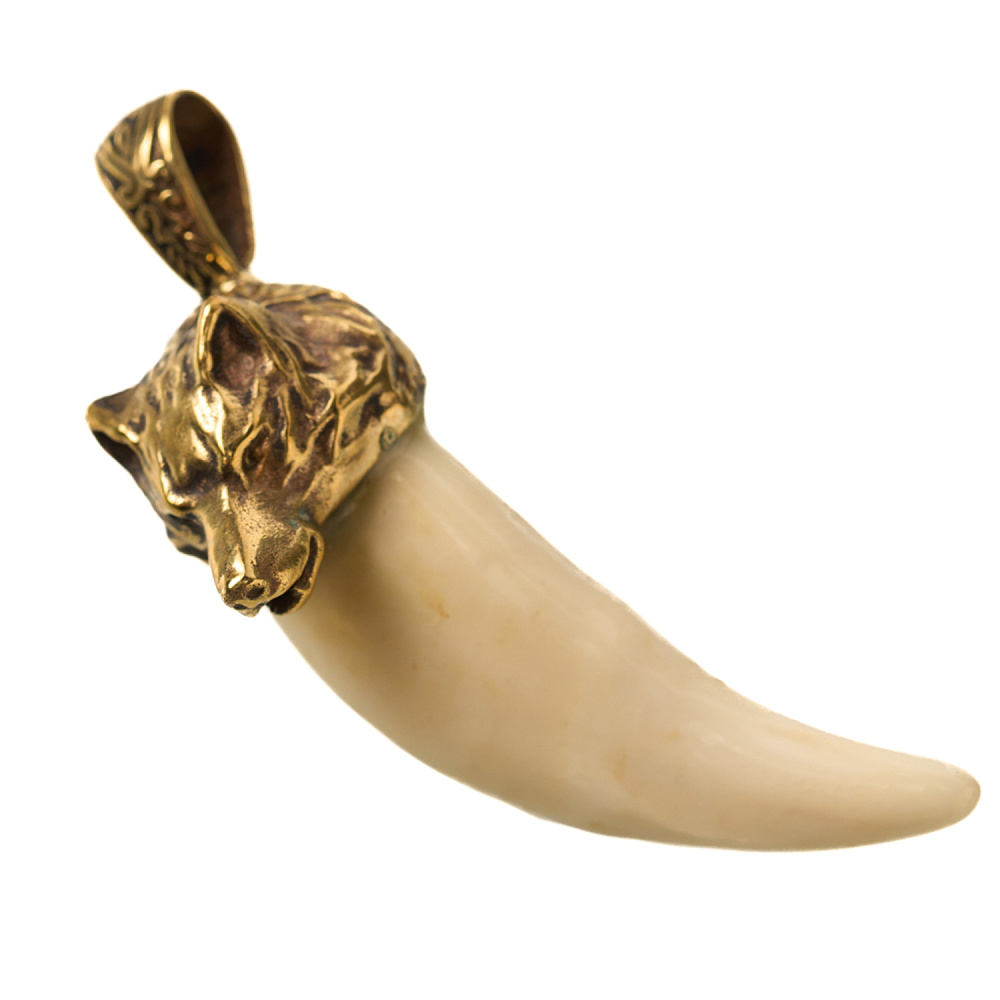 Кулон-амулет из кости «Клык волка» - интернет магазин Русь Велика я фото 1