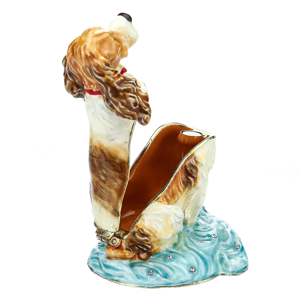 Шкатулка «Спаниель». Традиции Фаберже - интернет магазин Русь Велика я фото 5