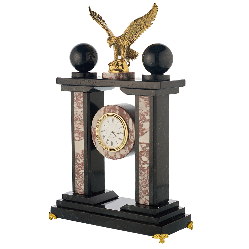 Часы настольные из камня «Орел» - интернет магазин Русь Велика я фото 1