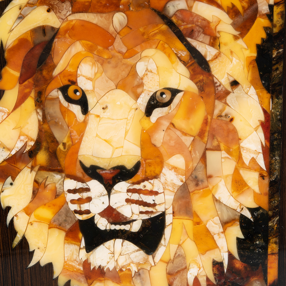 Нарды янтарные «Лев» 60х30 см - интернет магазин Русь Велика я фото 3