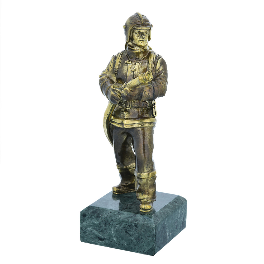 Бронзовая статуэтка «Пожарный» - интернет магазин Русь Велика я фото 1