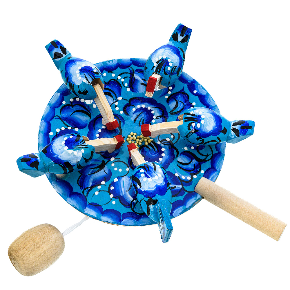 Деревянная игрушка «Курочки клюют зерно» - интернет магазин Русь Велика я фото 1