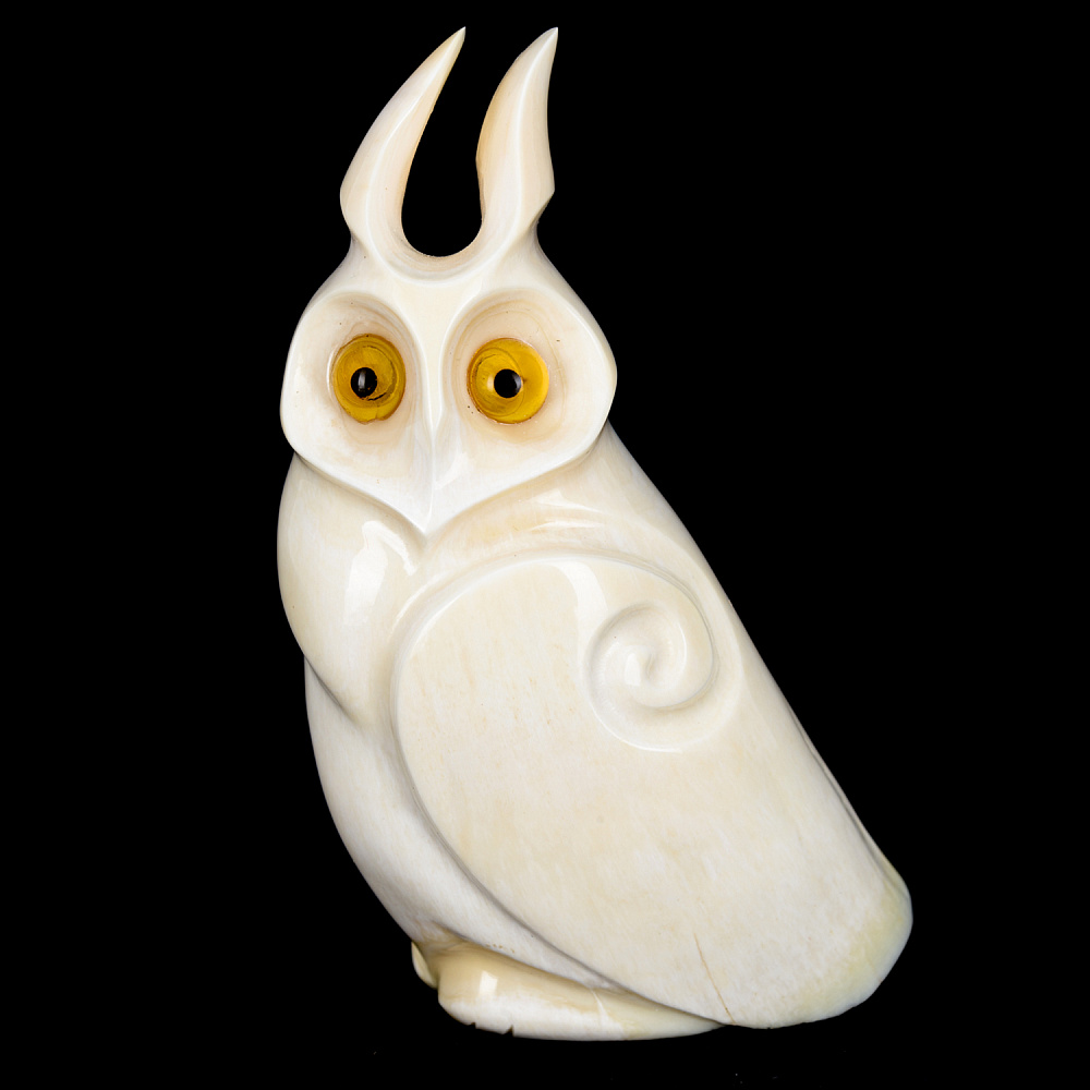 Скульптура из кости кита «Сова» - интернет магазин Русь Велика я 