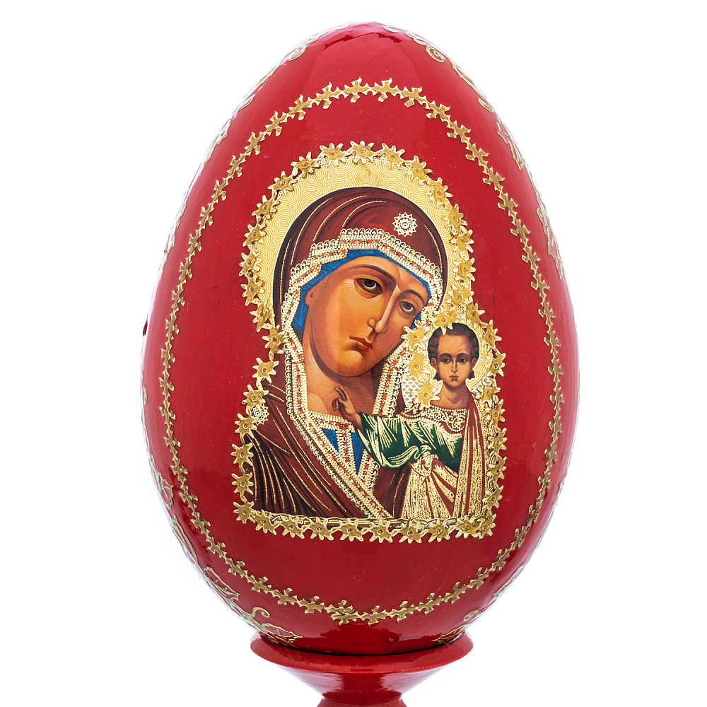 Пасхальное яйцо на подставке «Божья Матерь» - интернет магазин Русь Велика я фото 1