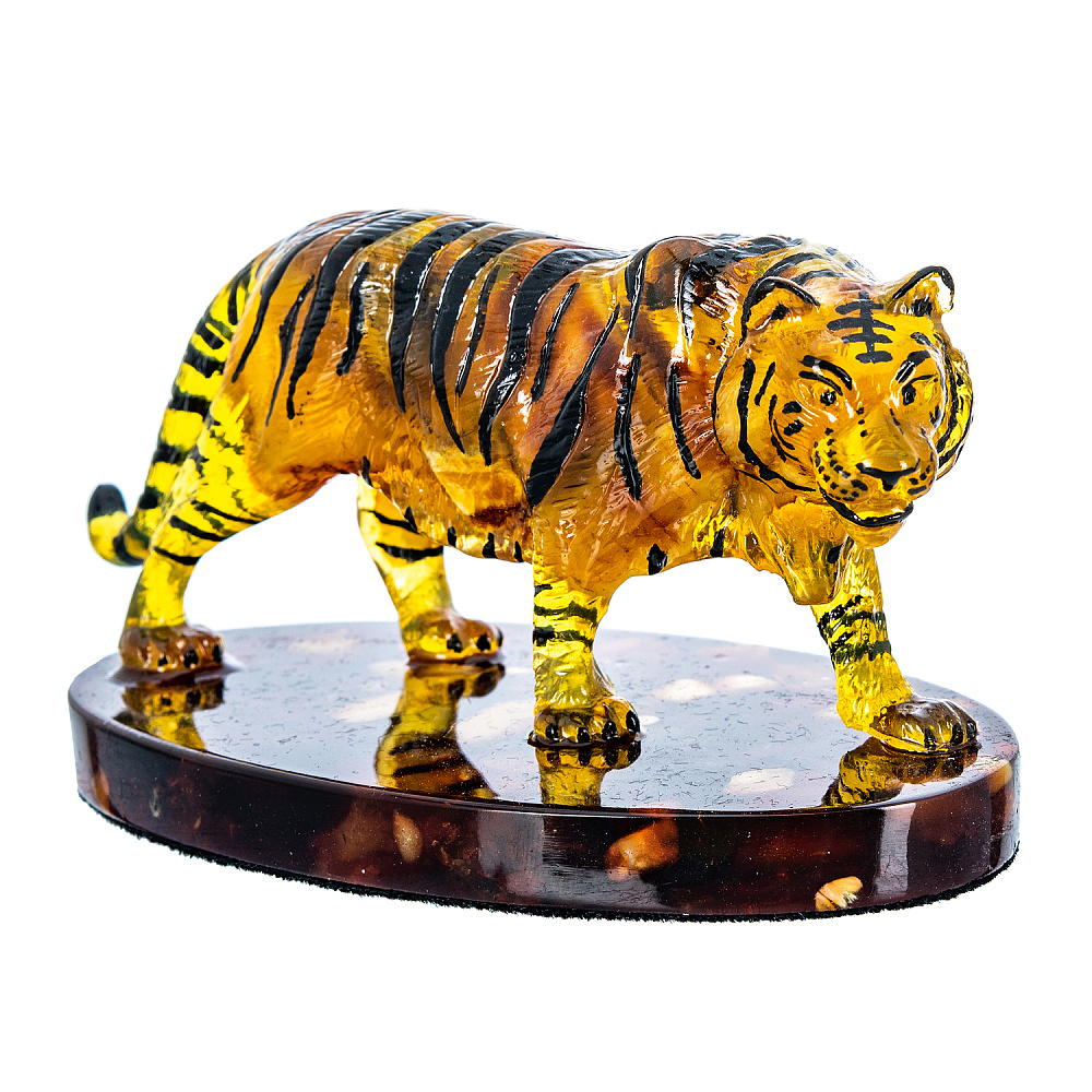 Скульптура из янтаря «Тигр» - интернет магазин Русь Велика я фото 1