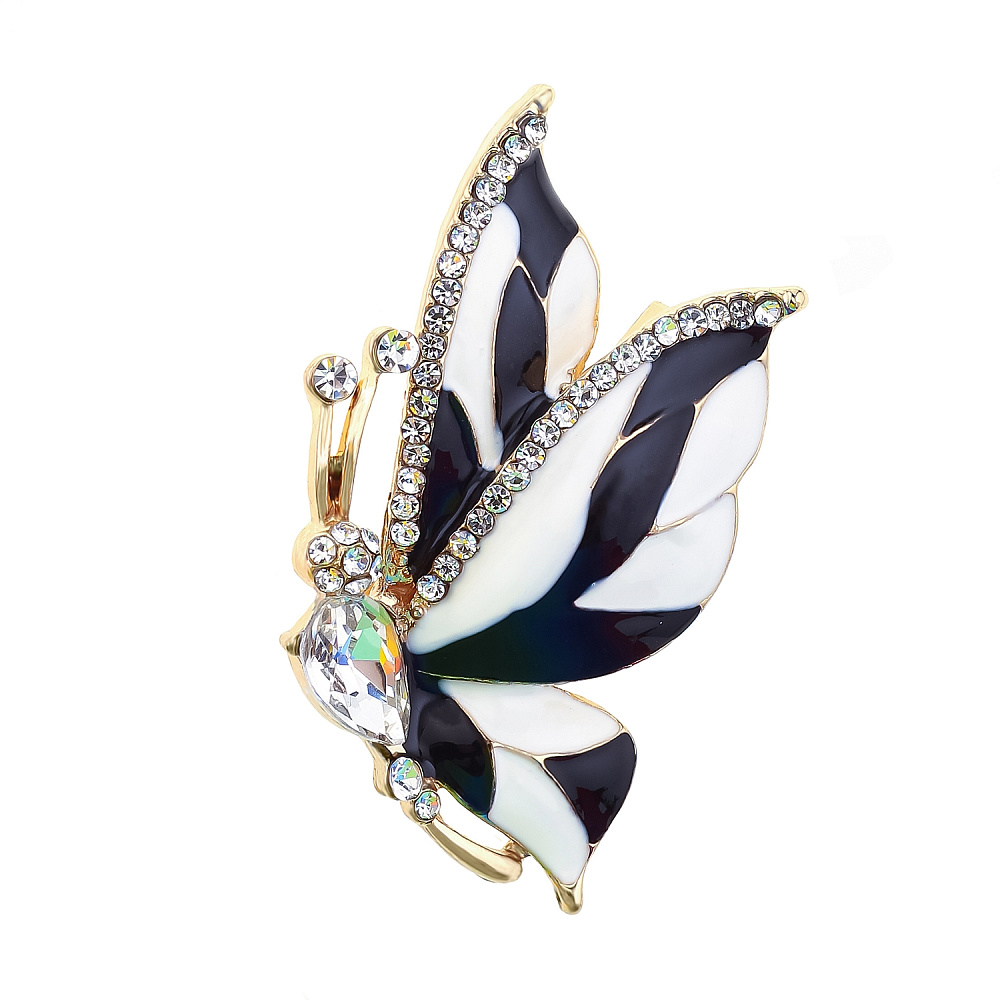 Брошь со стразами «Бабочка» - интернет магазин Русь Велика я 