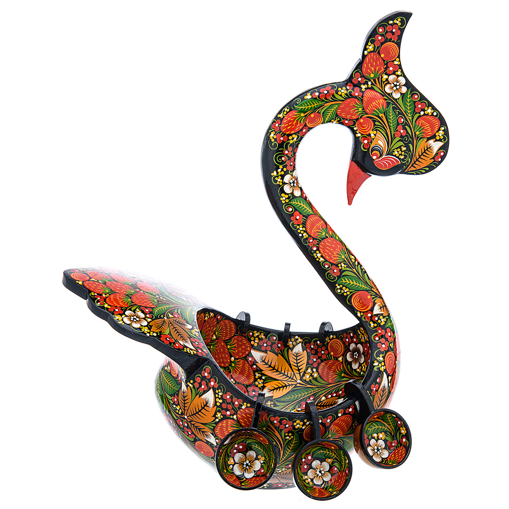 Братина с ковшиками «Лебедь». Хохлома - интернет магазин Русь Велика я 