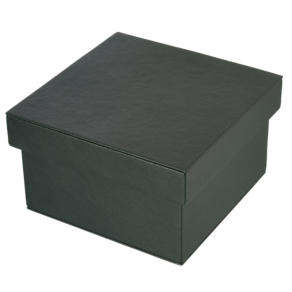 Подарочная упаковка из экокожи темно-зеленая 17х17х10 см - интернет магазин Русь Велика я 