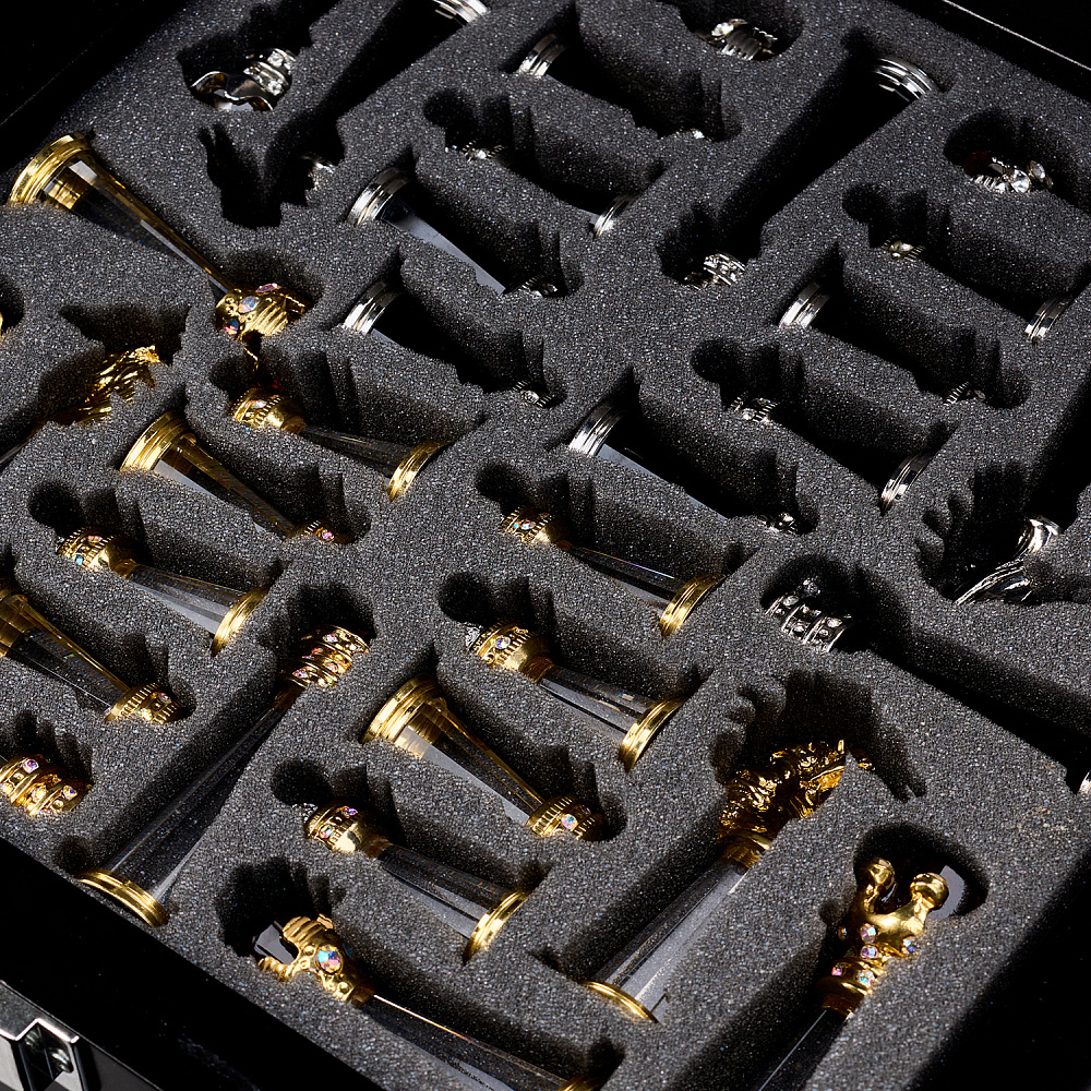 Шахматы со стразами и хрустальными фигурами 29х29 см Asfour Crystal - интернет магазин Русь Велика я фото 11