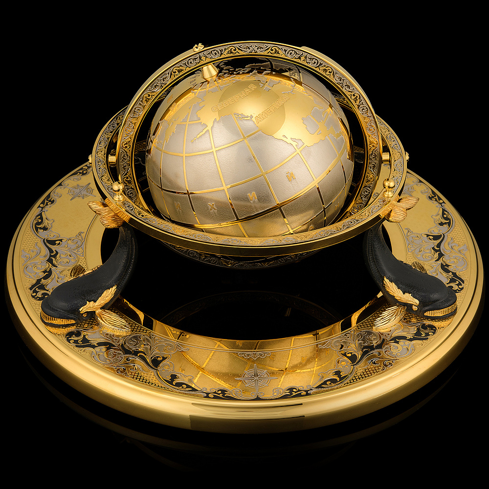 Глобус сувенирный «Три кита». Златоуст - интернет магазин Русь Велика я фото 2