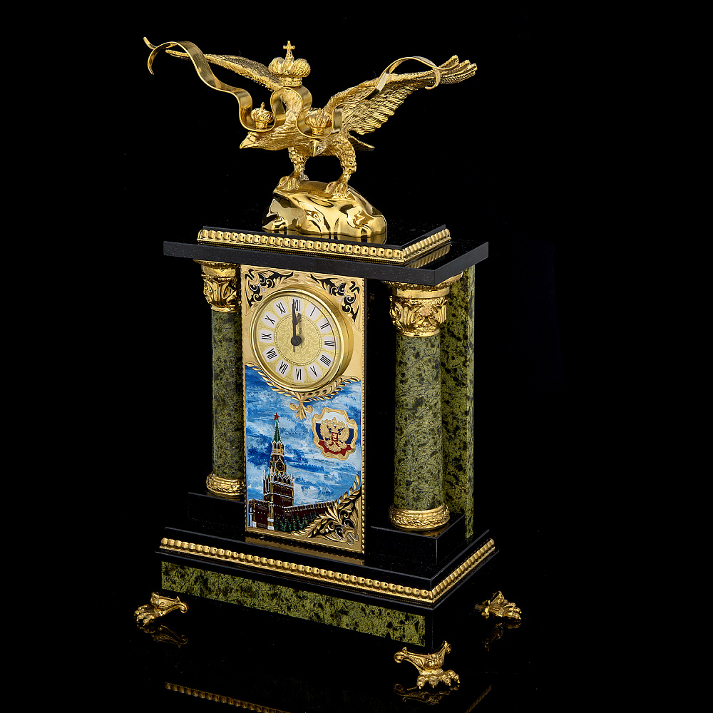 Часы каминные «Двуглавый орел». Златоуст - интернет магазин Русь Велика я фото 2