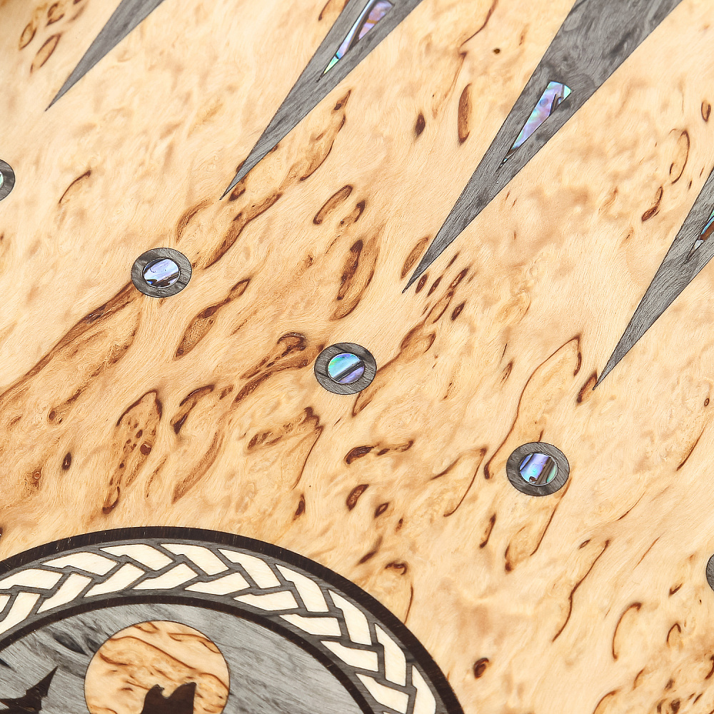 Нарды деревянные из карельской березы «Волк» - интернет магазин Русь Велика я фото 8