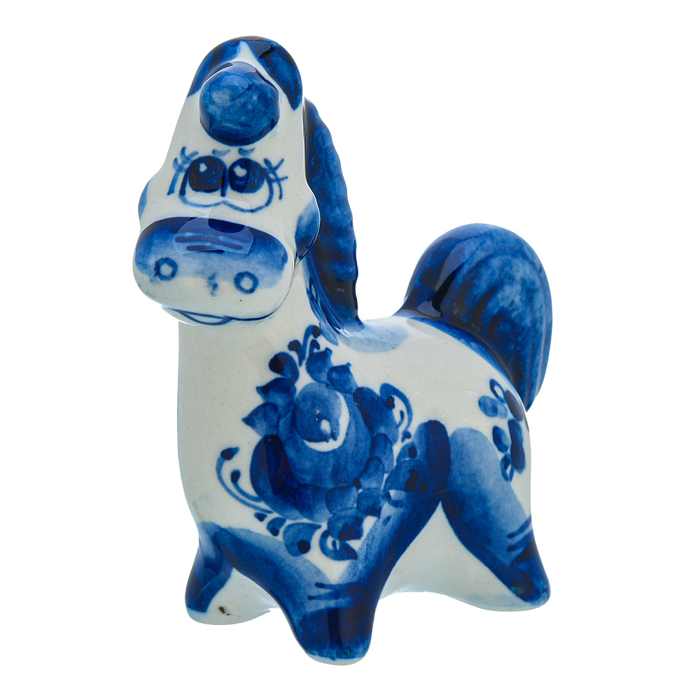 Статуэтка «Лошадь Матильда». Гжель - интернет магазин Русь Велика я 