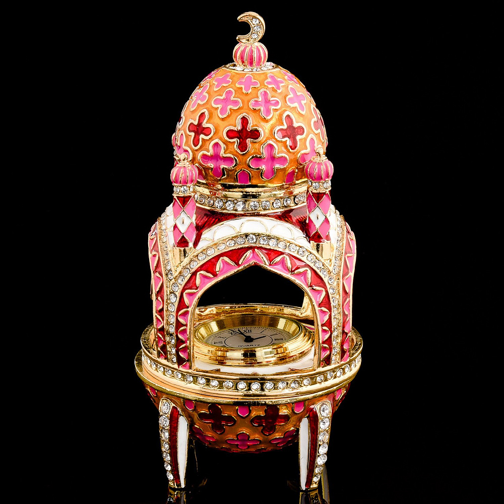 Шкатулка с часами «Мечеть». Традиции Фаберже - интернет магазин Русь Велика я фото 4