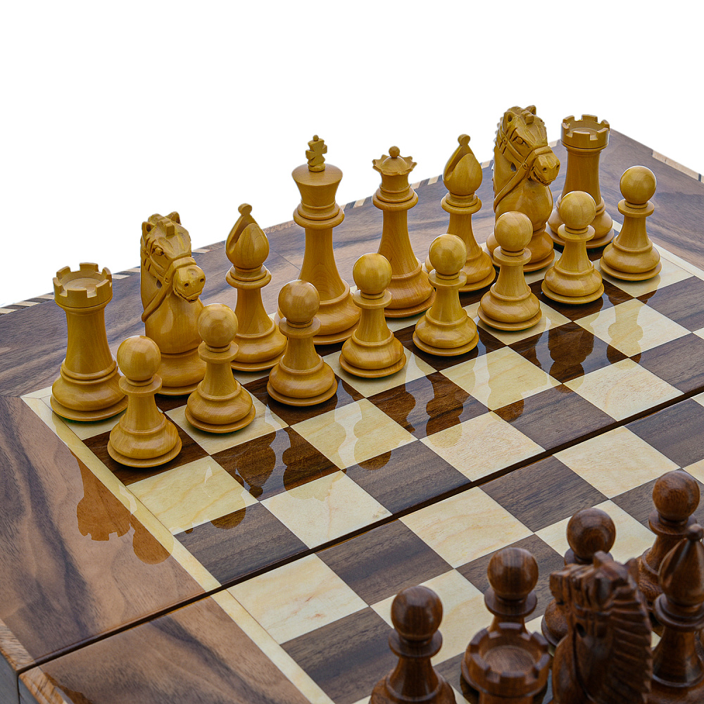 Нарды-шашки-шахматы деревянные маркетри «Звезда востока» 49х25 см - интернет магазин Русь Велика я фото 11