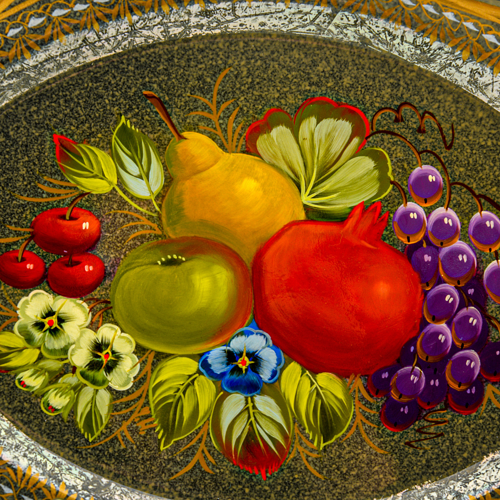 Поднос с авторской росписью 30х23 см - интернет магазин Русь Велика я фото 1