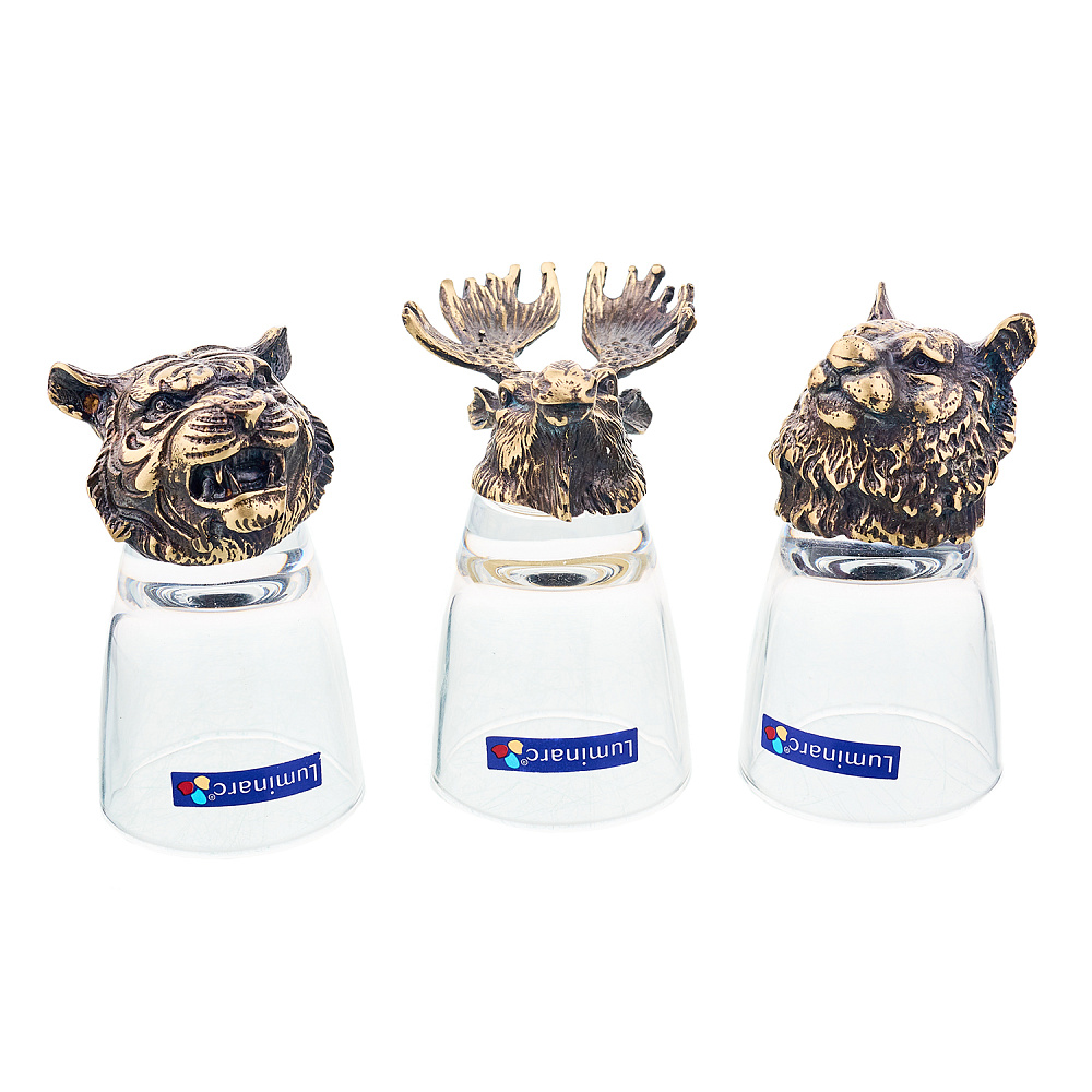 Набор стопок-перевертышей «Медведь, Лось, Тигр» - интернет магазин Русь Велика я 