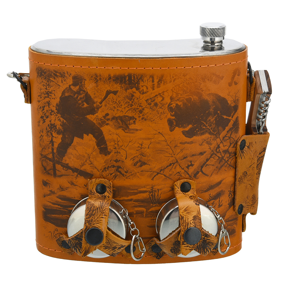 Набор с флягой 1,5 л «Охота на медведя» - интернет магазин Русь Велика я 