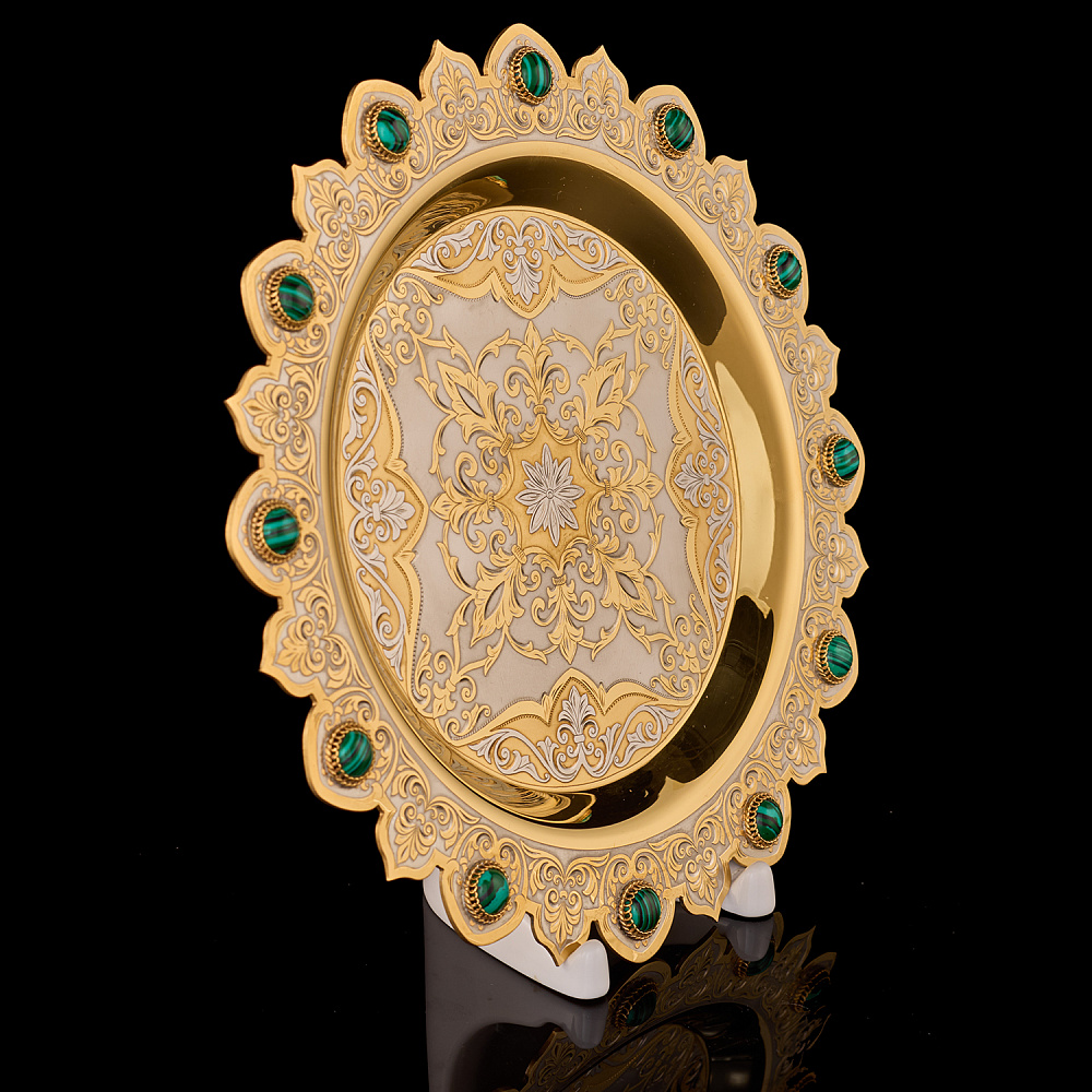 Питейный набор на 4 персоны «Малахит». Златоуст - интернет магазин Русь Велика я фото 5