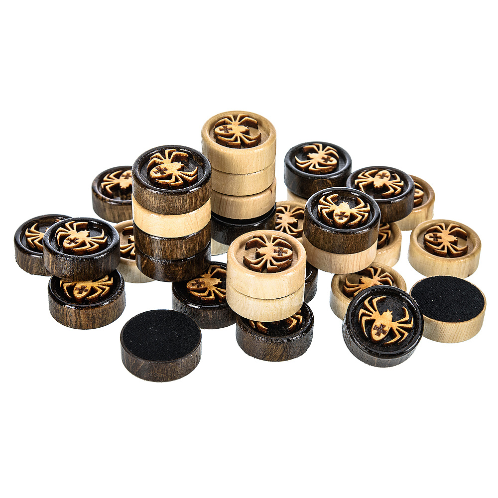 Комплект фишек для нард и шашек «Паук» - интернет магазин Русь Велика я 