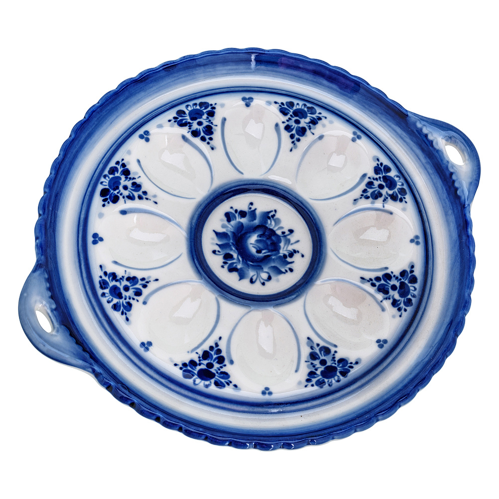 Пасхальница на 8 яиц. Гжель - интернет магазин Русь Велика я фото 4