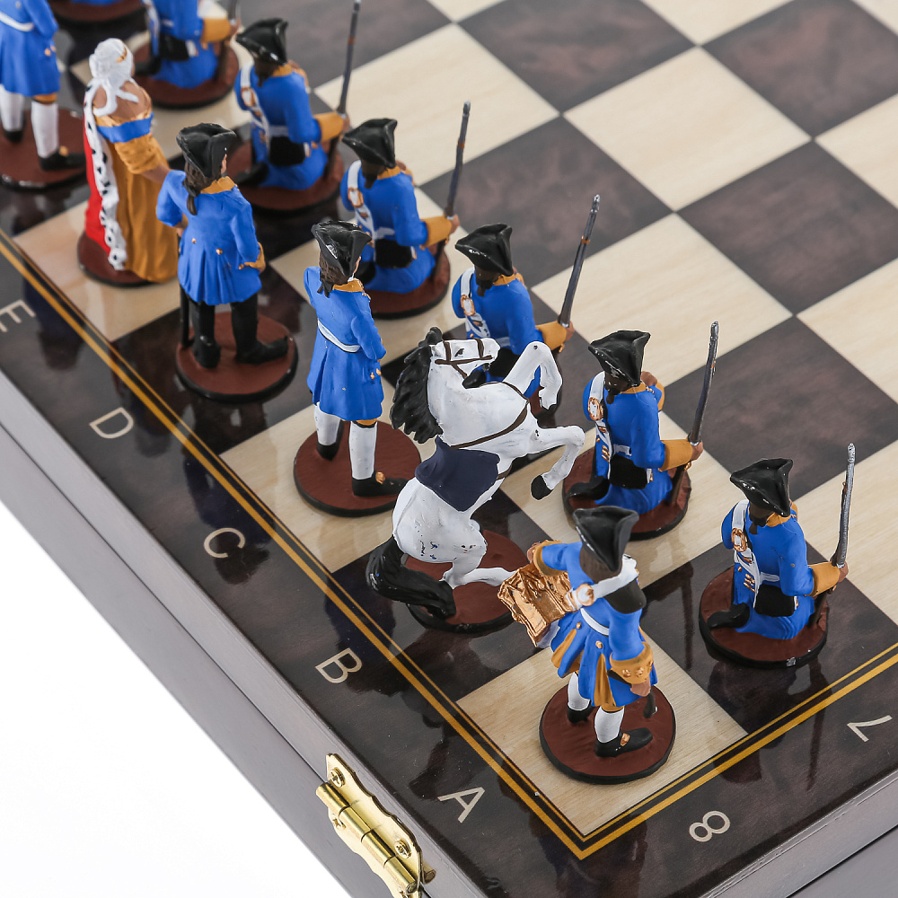 Шахматный ларец с оловянными фигурами «Полтава» 37х37 см - интернет магазин Русь Велика я фото 11