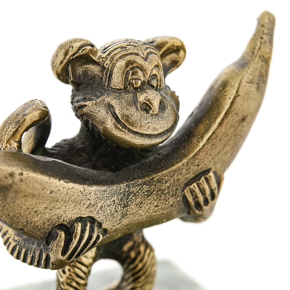 Бронзовая статуэтка «Обезьяна с бананом» - интернет магазин Русь Велика я фото 4