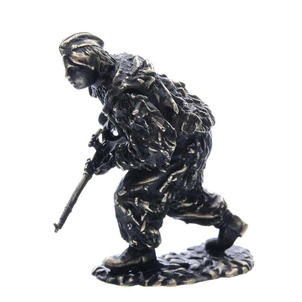 Набор бронзовых статуэток-солдатиков «Снайперы». Набор из 4 фигурок - интернет магазин Русь Велика я фото 1