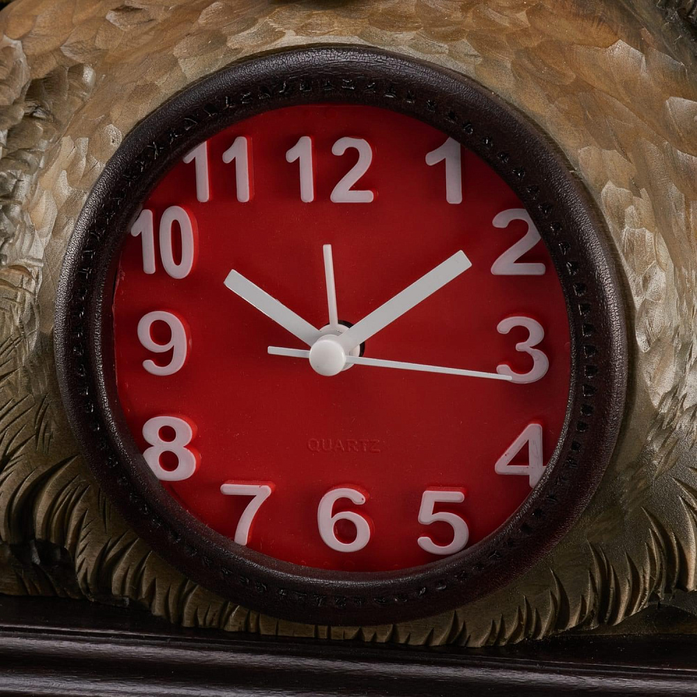 Резьба по дереву часы «Охотник» - интернет магазин Русь Велика я фото 2