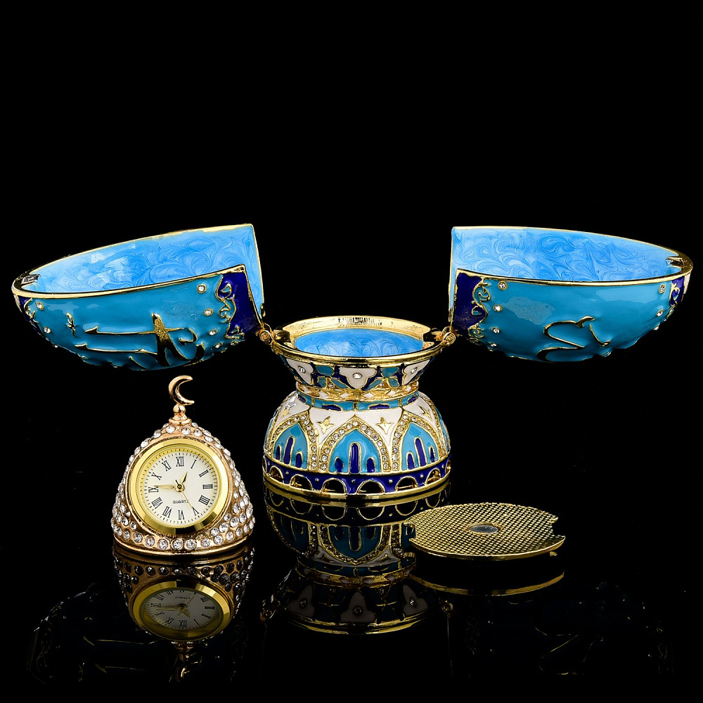 Шкатулка «Альхамдулиллах» с куполом. Традиции Фаберже - интернет магазин Русь Велика я фото 1