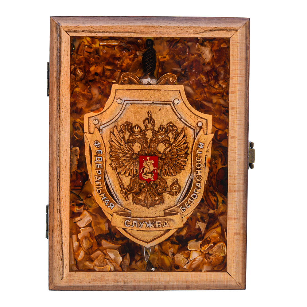 Домино янтарное «Герб ФСБ» - интернет магазин Русь Велика я фото 4