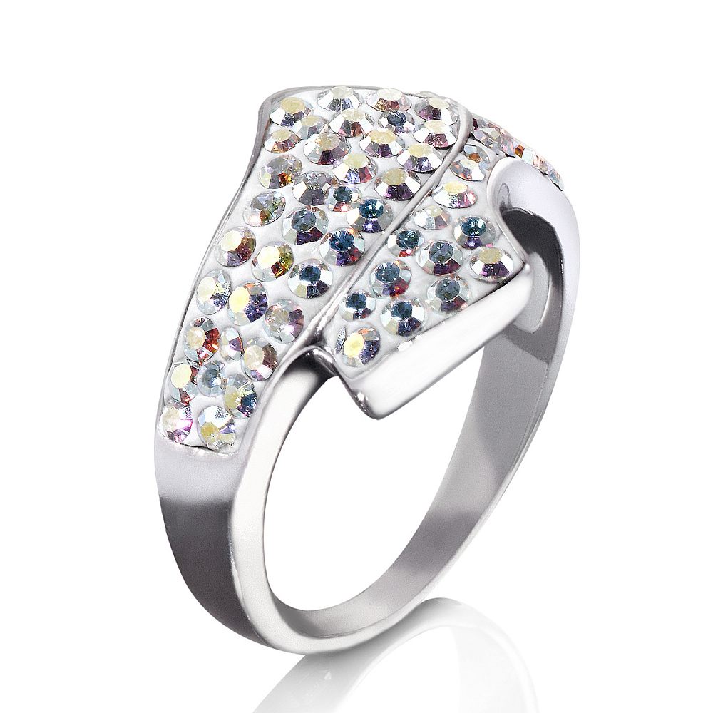 Кольцо с кристаллами Сваровски. Серебро 925*. Вес 4.37 гр. - интернет магазин Русь Велика я 