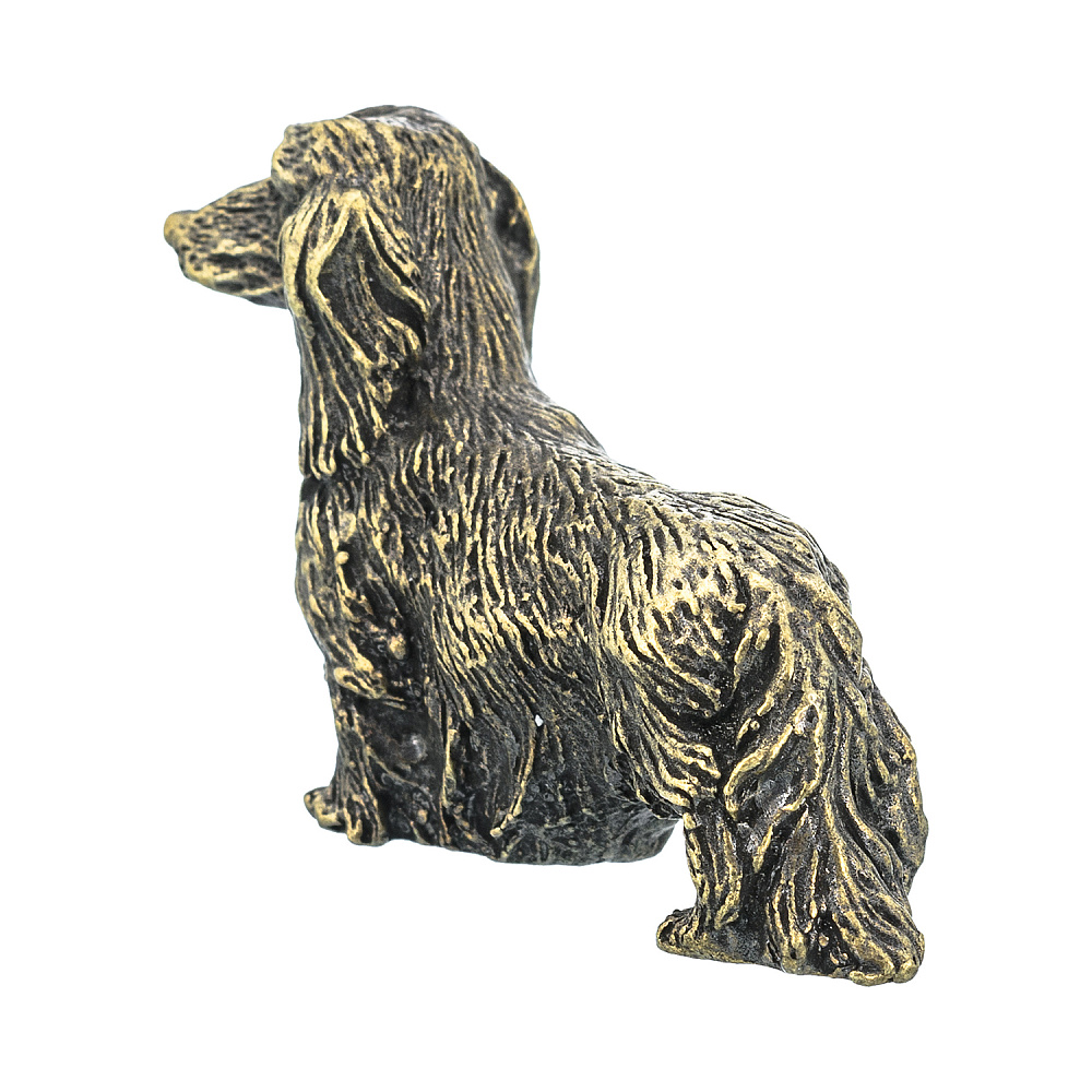 Бронзовая статуэтка «Собака Такса длинношерстная» - интернет магазин Русь Велика я фото 2